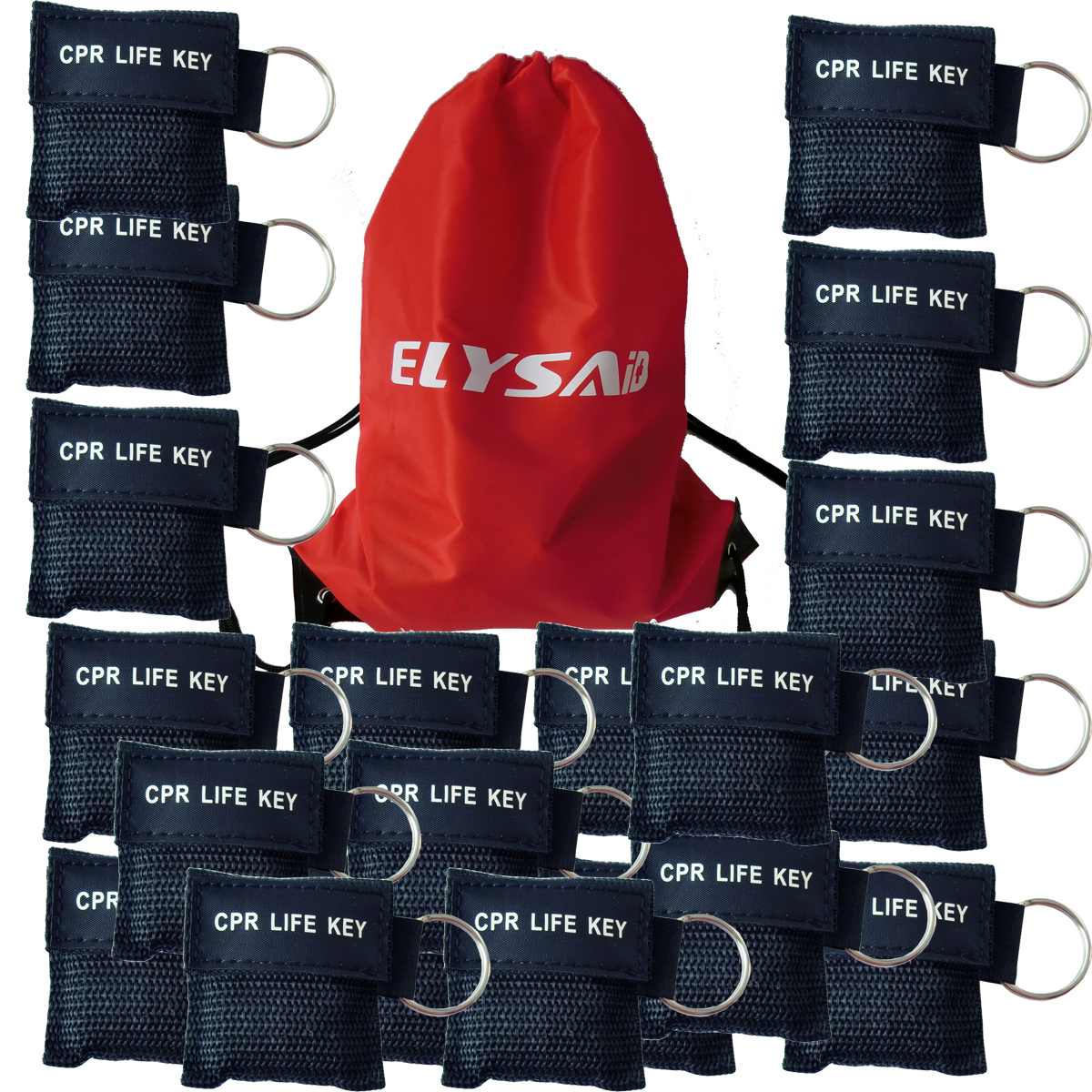 KTKANG 100 pcs CPR Face Masks CPR Face Shield With Oneway Valve Keys Chian Black in USA